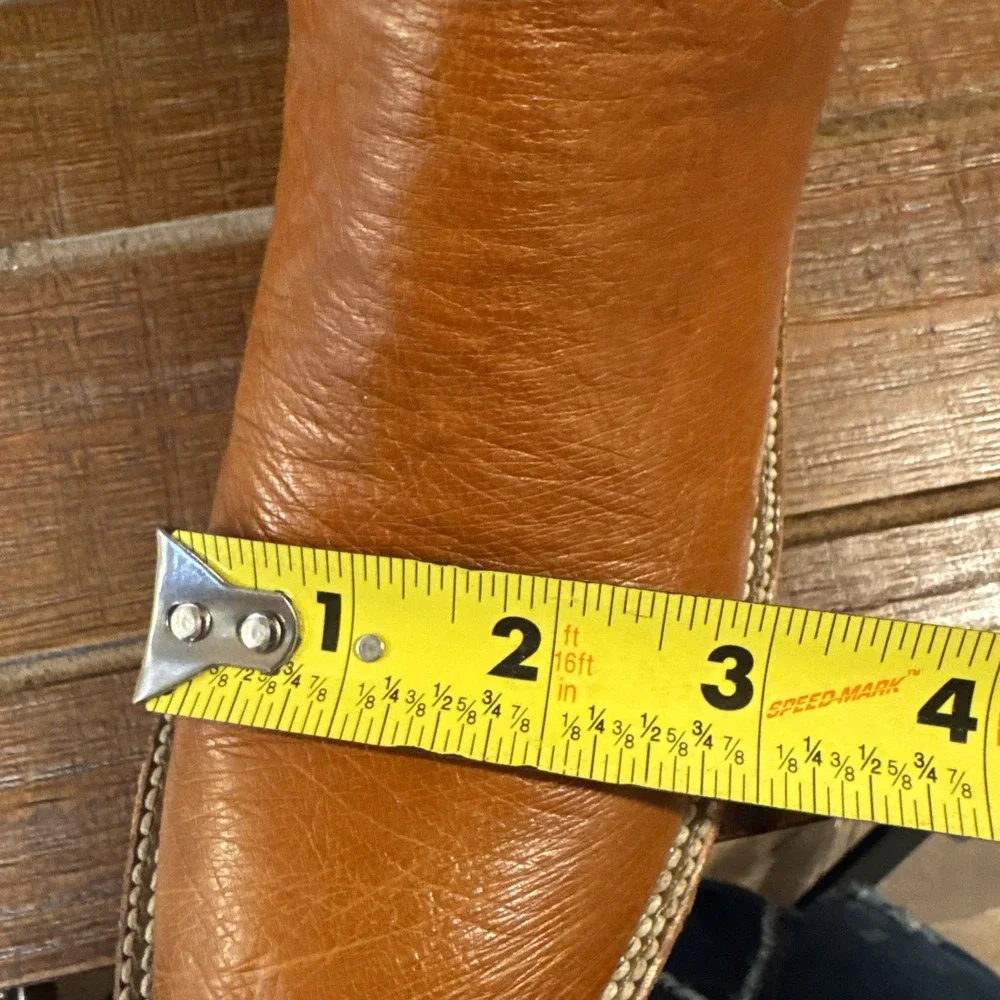 Vintage Ammons Western Roper Boots Brown Handcraft Leather Crepe Sole Men's 6.5*